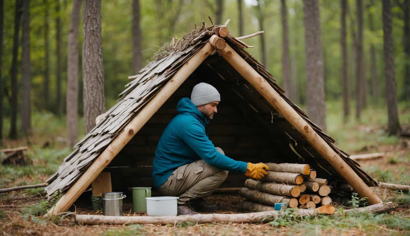 Mastering bushcraft techniques like shelter building