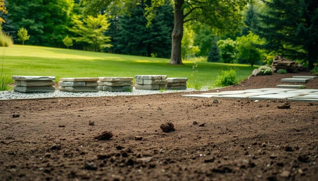 DIY flagstone installation base preparation DIY flagstone installation base preparation