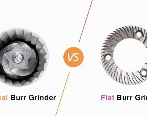 Two different types of grinders with the words "controllable burr grinder".